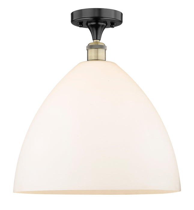 Innovations 616-1F-BAB-GBD-161 One Light Semi-Flush Mount, Black Antique Brass