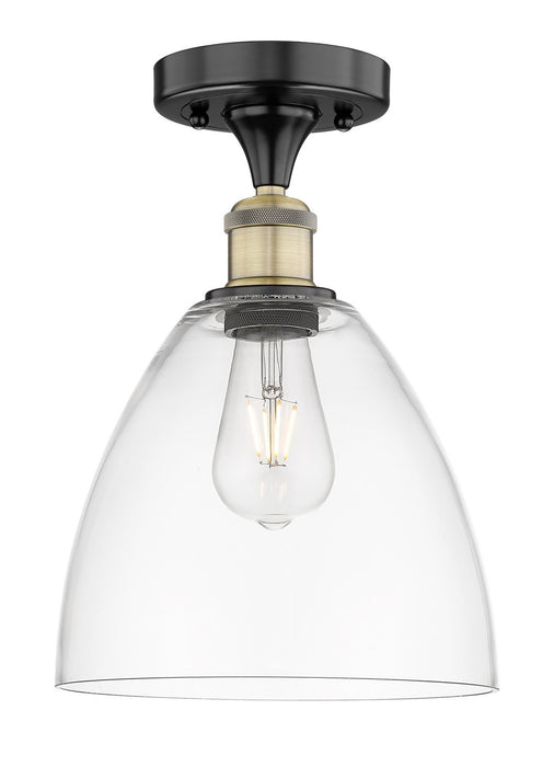 Innovations 616-1F-BAB-GBD-92 One Light Semi-Flush Mount, Black Antique Brass