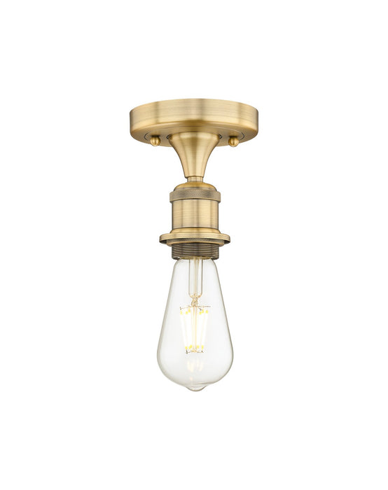 Innovations 616-1F-BB One Light Semi-Flush Mount, Brushed Brass