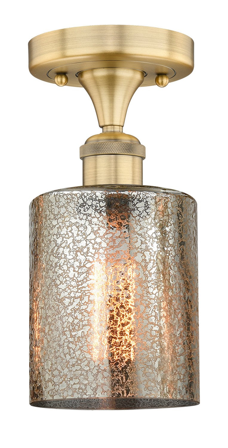 Innovations 616-1F-BB-G116 One Light Semi-Flush Mount, Brushed Brass