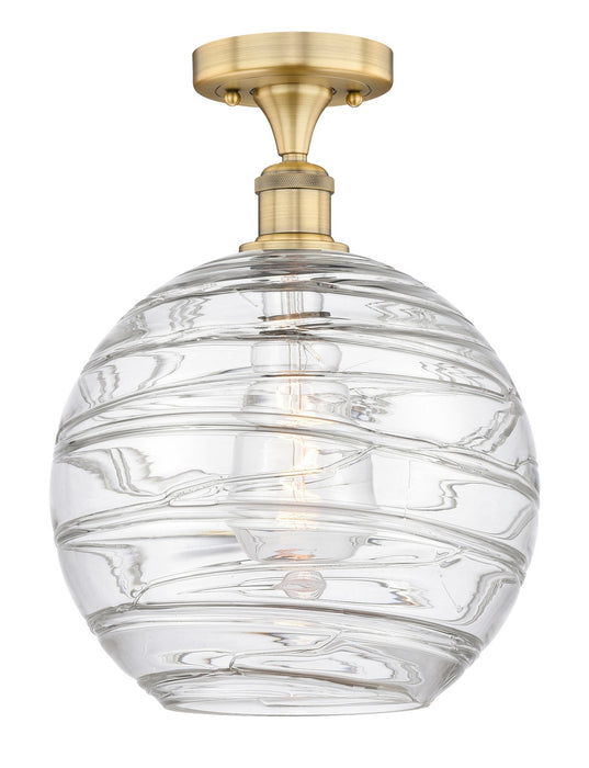 Innovations 616-1F-BB-G1213-12 One Light Semi-Flush Mount, Brushed Brass