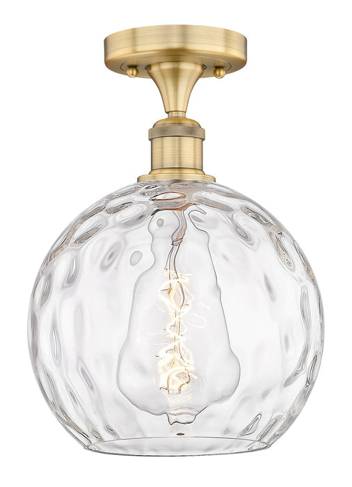 Innovations 616-1F-BB-G1215-10 One Light Semi-Flush Mount, Brushed Brass