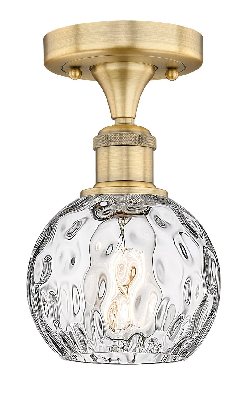 Innovations 616-1F-BB-G1215-6 One Light Semi-Flush Mount, Brushed Brass