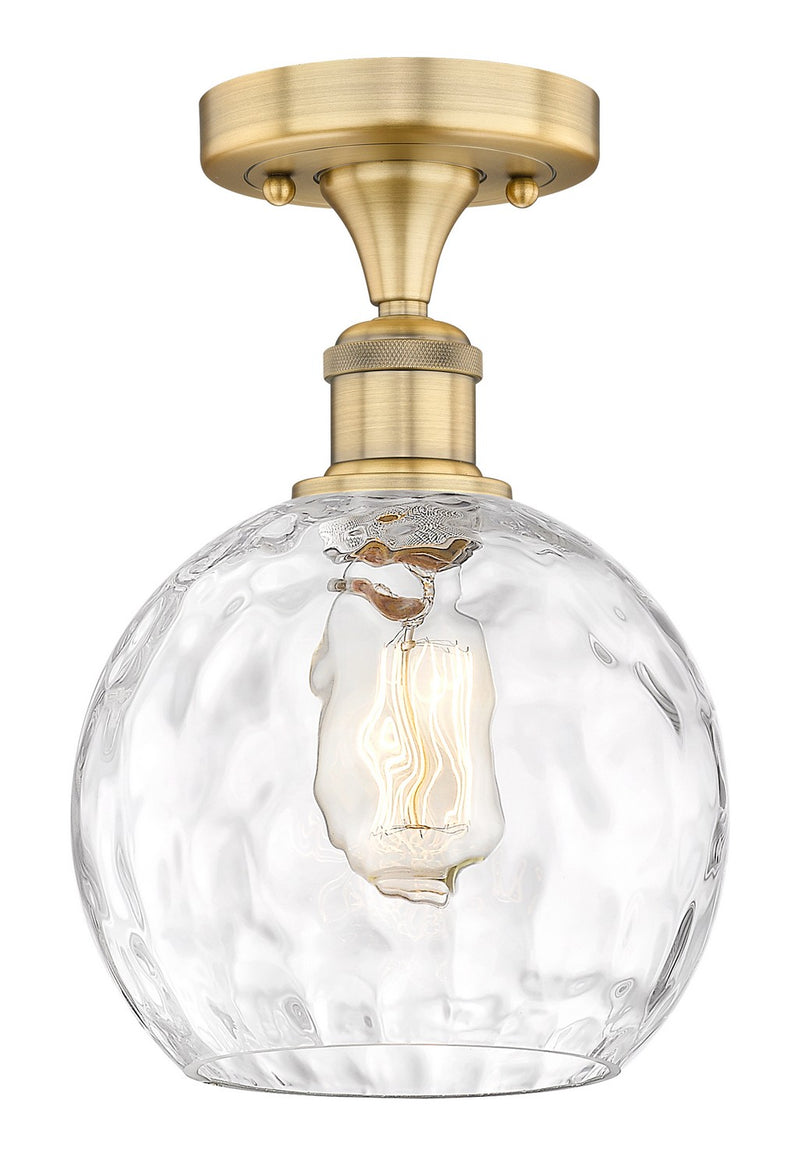 Innovations 616-1F-BB-G1215-8 One Light Semi-Flush Mount, Brushed Brass