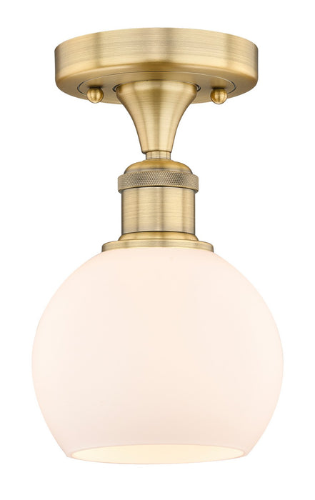 Innovations 616-1F-BB-G121-6 One Light Semi-Flush Mount, Brushed Brass