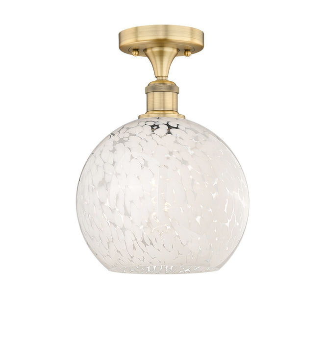 Innovations 616-1F-BB-G1216-10WM LED Semi-Flush Mount, Brushed Brass