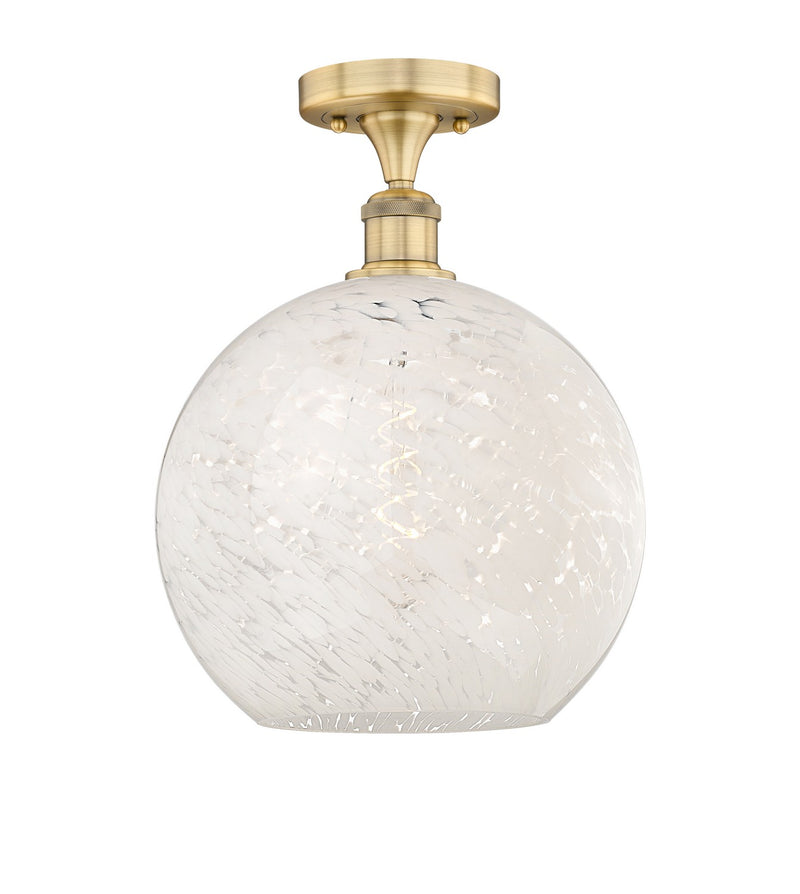 Innovations 616-1F-BB-G1216-12WM LED Semi-Flush Mount, Brushed Brass
