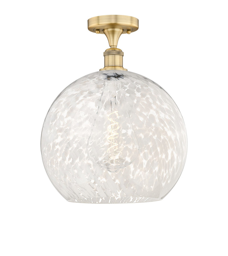 Innovations 616-1F-BB-G1216-14WM LED Semi-Flush Mount, Brushed Brass