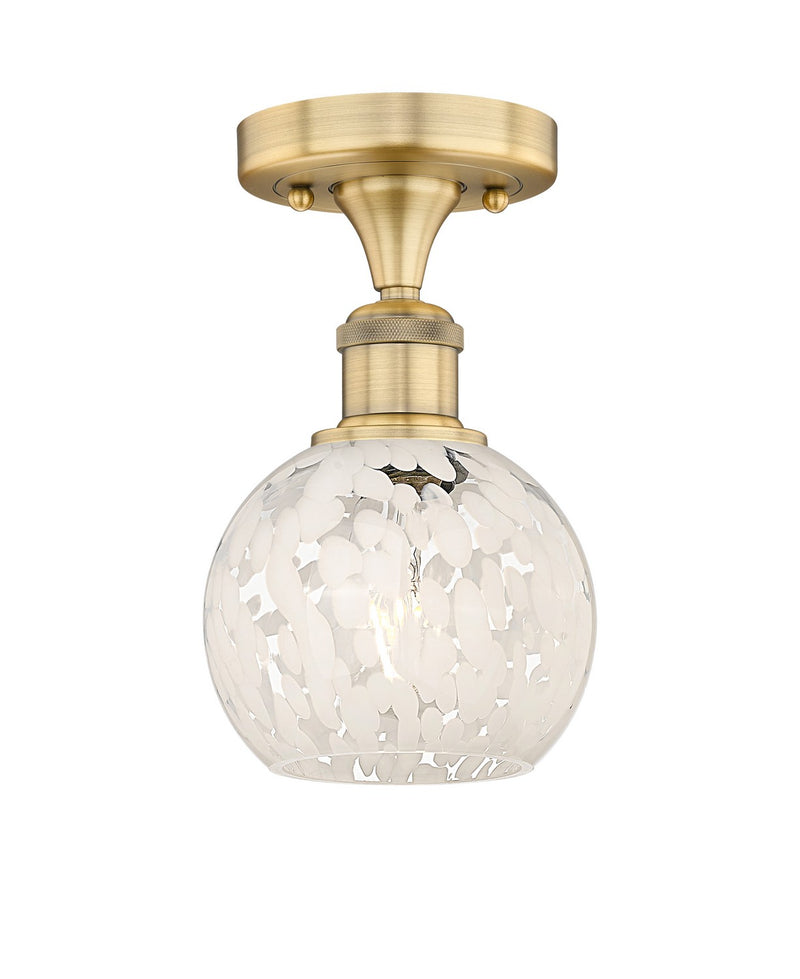 Innovations 616-1F-BB-G1216-6WM LED Semi-Flush Mount, Brushed Brass