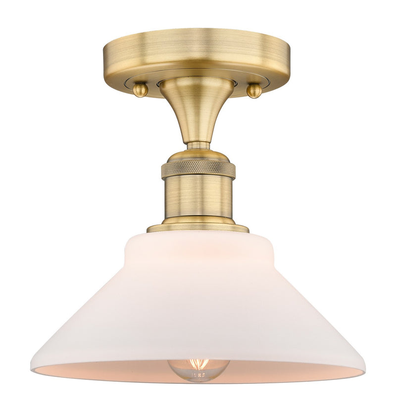Innovations 616-1F-BB-G131 One Light Flush Mount, Brushed Brass