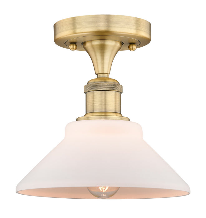 Innovations 616-1F-BB-G131 One Light Flush Mount, Brushed Brass