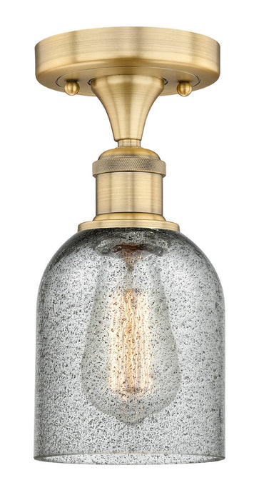 Innovations 616-1F-BB-G257 One Light Semi-Flush Mount, Brushed Brass