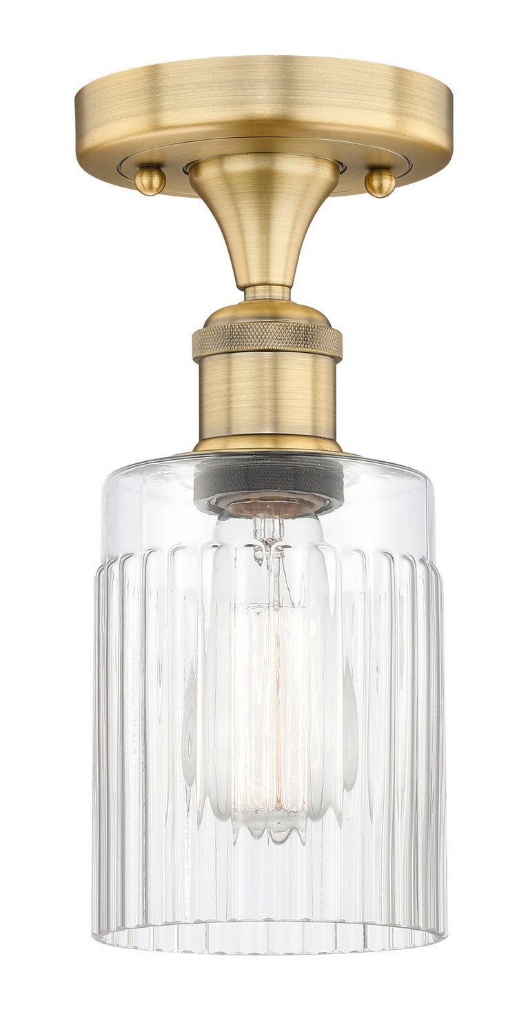 Innovations 616-1F-BB-G342 One Light Semi-Flush Mount, Brushed Brass