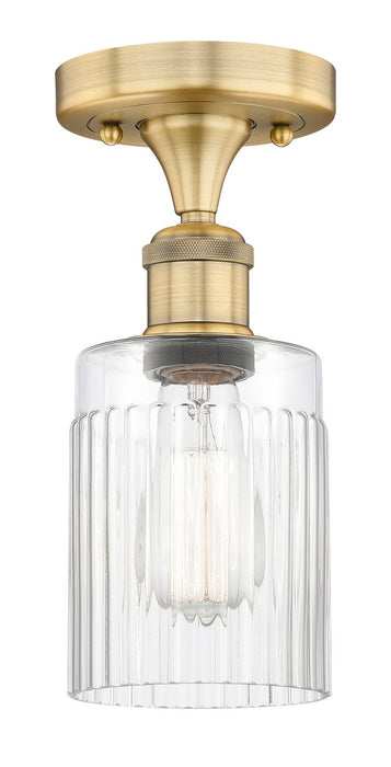 Innovations 616-1F-BB-G342 One Light Semi-Flush Mount, Brushed Brass