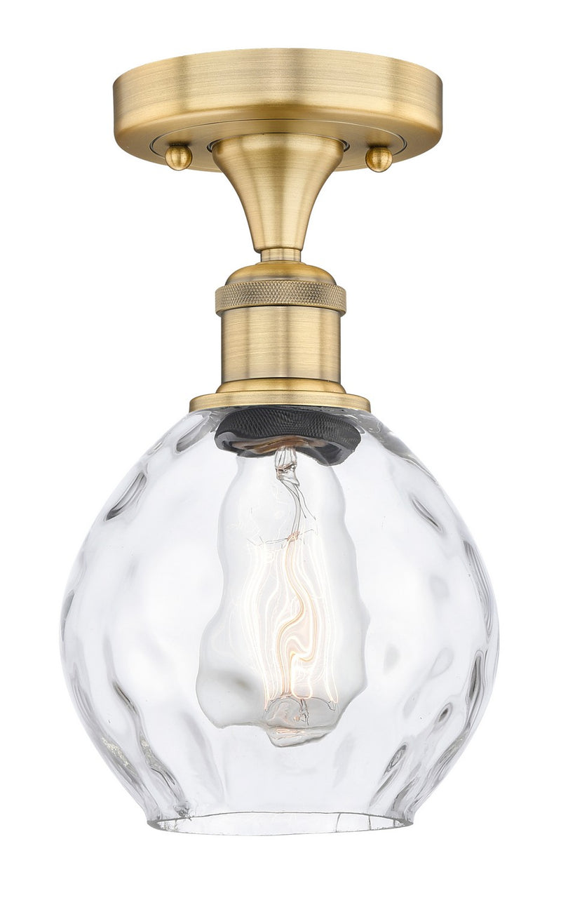 Innovations 616-1F-BB-G362 One Light Semi-Flush Mount, Brushed Brass