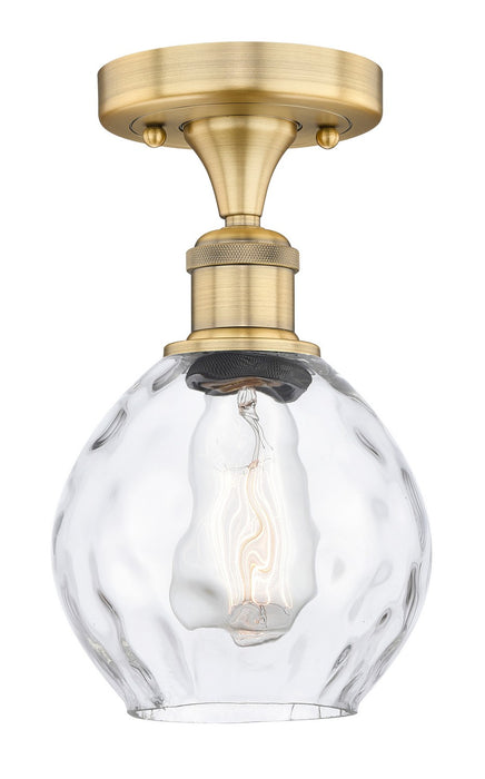 Innovations 616-1F-BB-G362 One Light Semi-Flush Mount, Brushed Brass