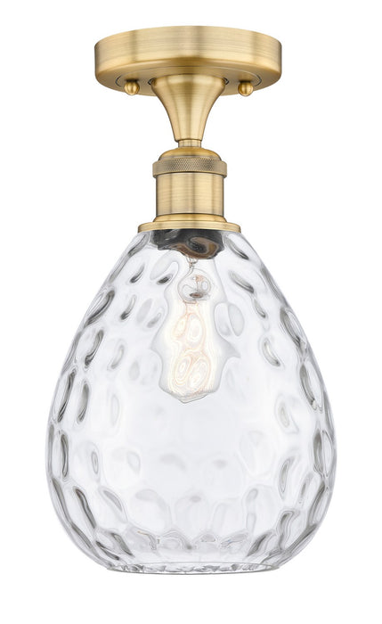 Innovations 616-1F-BB-G372 One Light Semi-Flush Mount, Brushed Brass