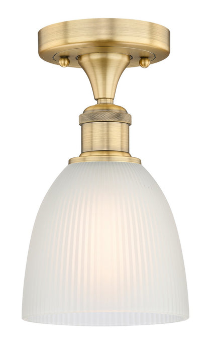 Innovations 616-1F-BB-G381 One Light Flush Mount, Brushed Brass