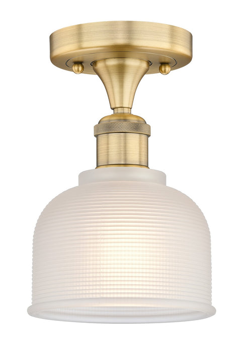 Innovations 616-1F-BB-G411 One Light Flush Mount, Brushed Brass