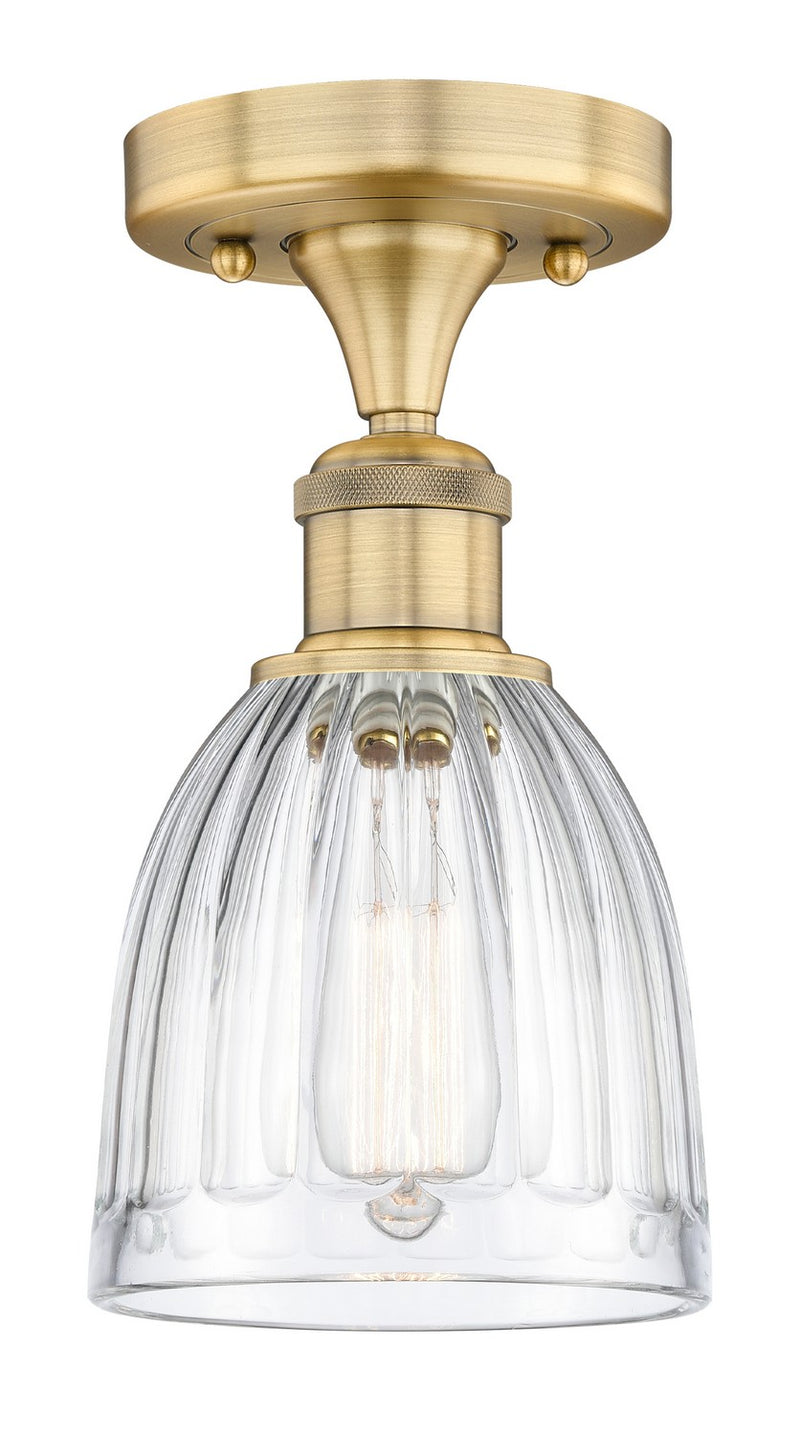 Innovations 616-1F-BB-G442 One Light Semi-Flush Mount, Brushed Brass