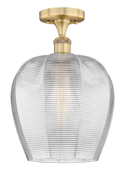 Innovations 616-1F-BB-G462-12 One Light Semi-Flush Mount, Brushed Brass