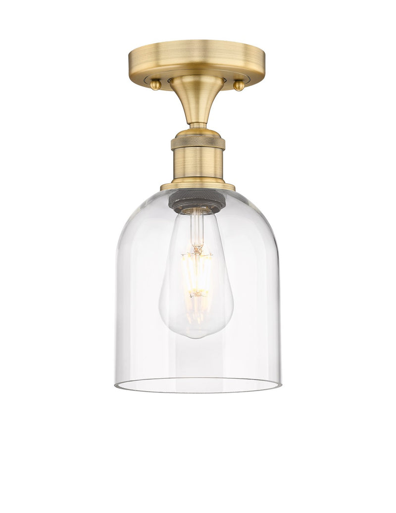 Innovations 616-1F-BB-G558-6CL One Light Semi-Flush Mount, Brushed Brass