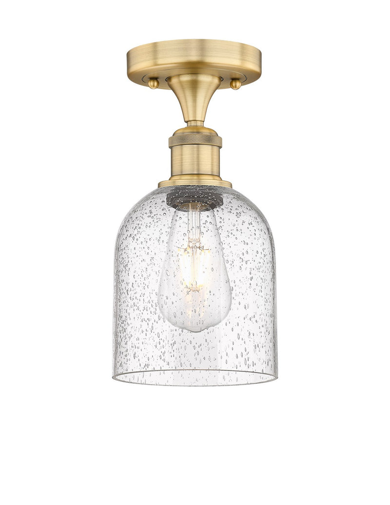 Innovations 616-1F-BB-G558-6SDY One Light Semi-Flush Mount, Brushed Brass