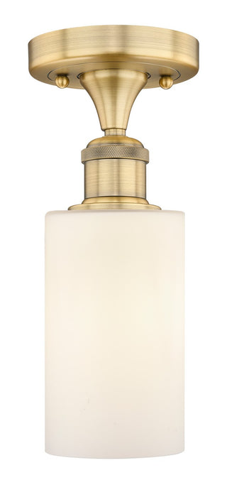 Innovations 616-1F-BB-G801 One Light Semi-Flush Mount, Brushed Brass