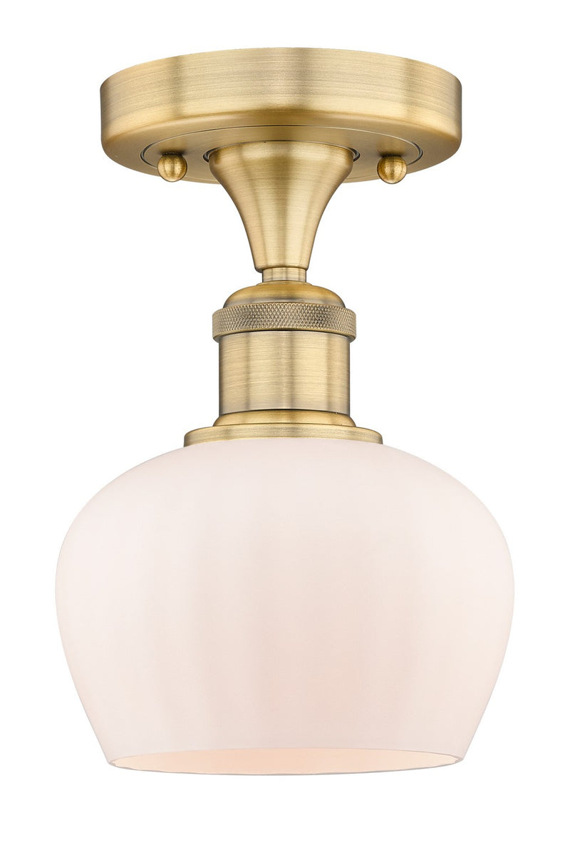 Innovations 616-1F-BB-G91 One Light Semi-Flush Mount, Brushed Brass