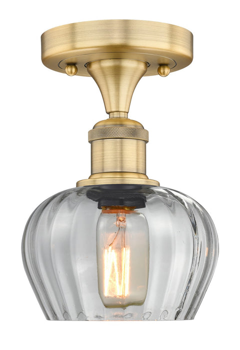 Innovations 616-1F-BB-G92 One Light Semi-Flush Mount, Brushed Brass