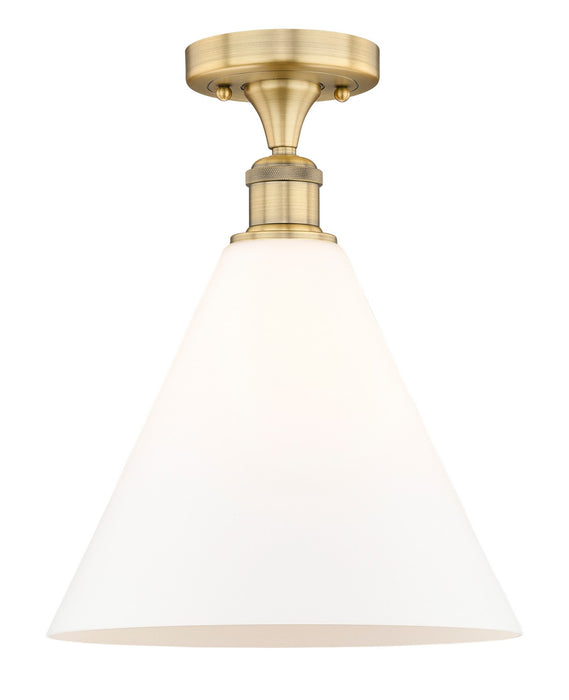 Innovations 616-1F-BB-GBC-121 One Light Semi-Flush Mount, Brushed Brass