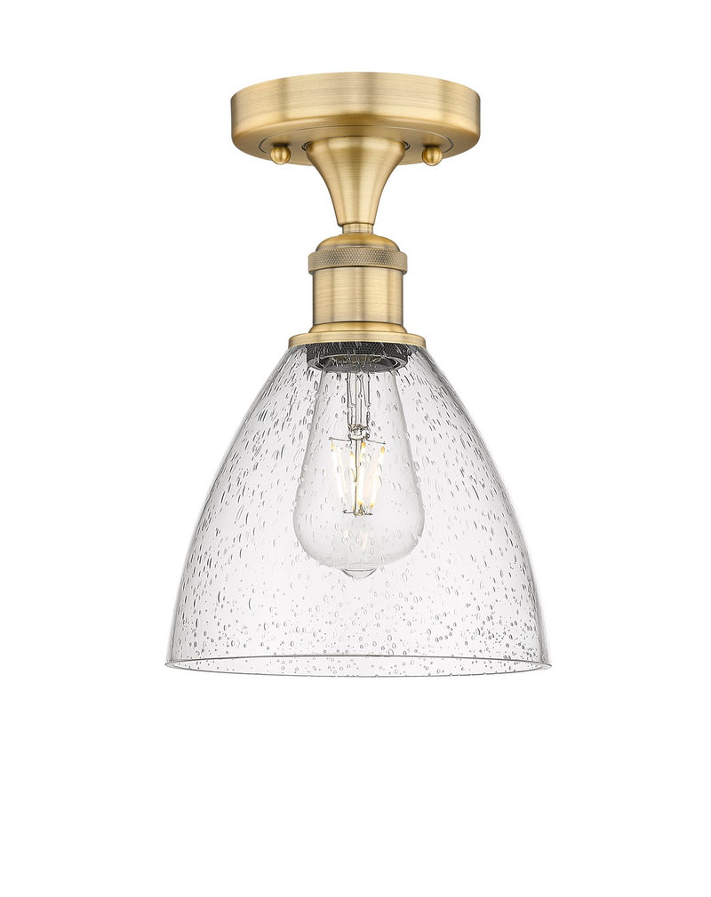Innovations 616-1F-BB-GBD-754 One Light Semi-Flush Mount, Brushed Brass