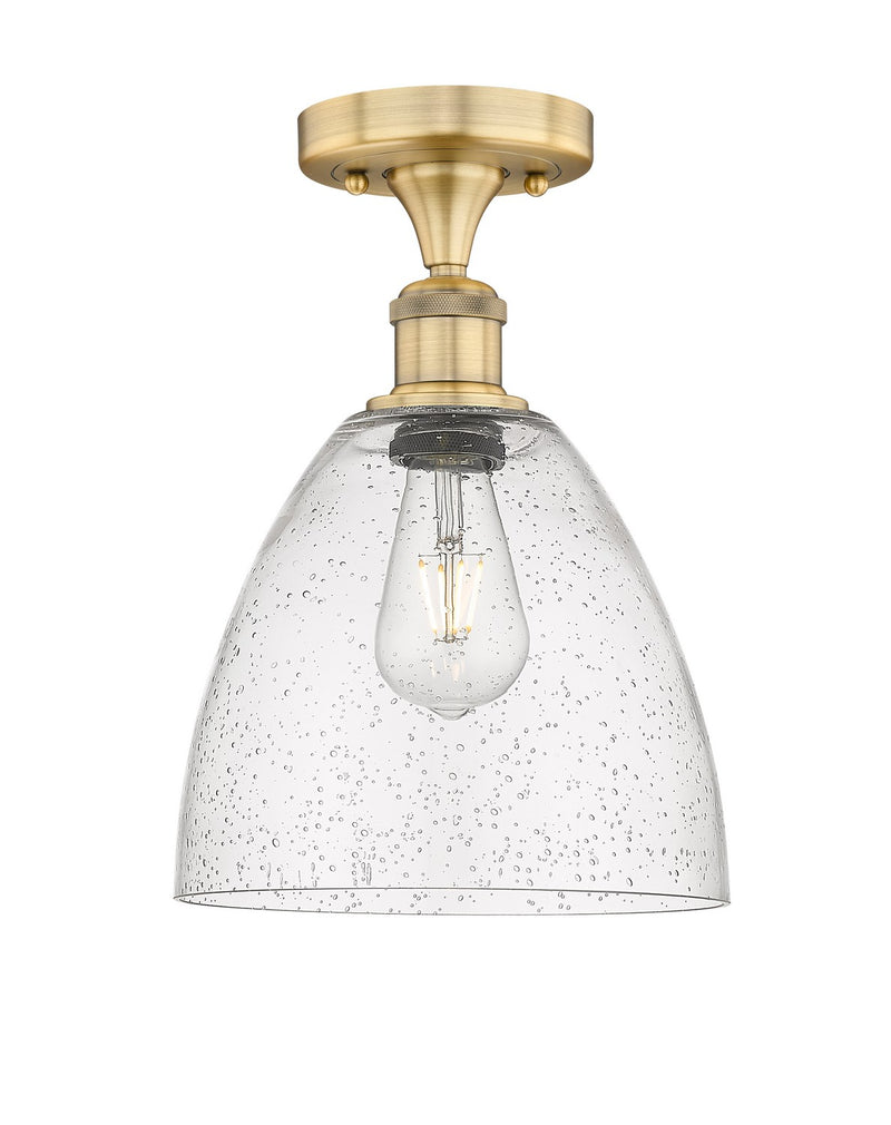 Innovations 616-1F-BB-GBD-94 One Light Semi-Flush Mount, Brushed Brass