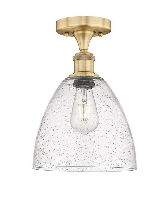 Innovations 616-1F-BB-GBD-94 One Light Semi-Flush Mount, Brushed Brass