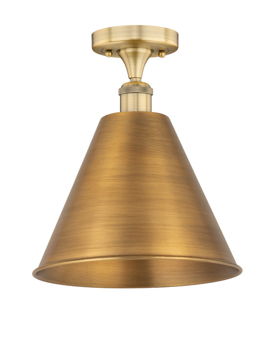 Innovations 616-1F-BB-MBC-12-BB One Light Semi-Flush Mount, Brushed Brass