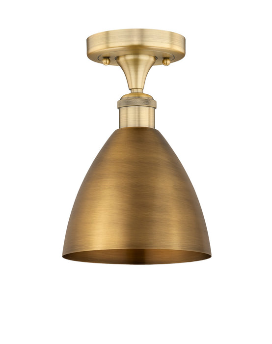 Innovations 616-1F-BB-MBD-75-BB One Light Semi-Flush Mount, Brushed Brass