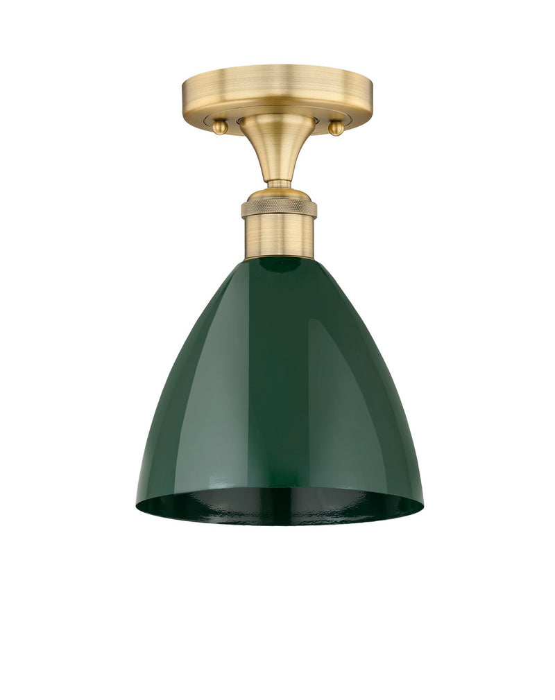 Innovations 616-1F-BB-MBD-75-GR One Light Semi-Flush Mount, Brushed Brass