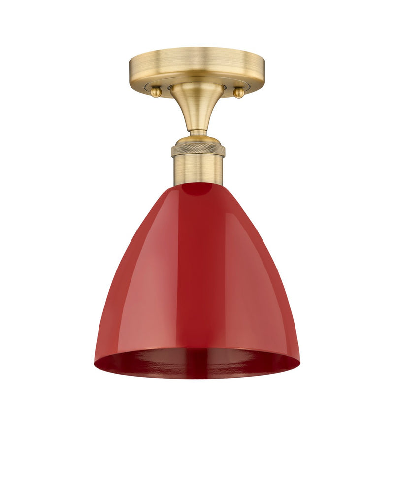 Innovations 616-1F-BB-MBD-75-RD One Light Semi-Flush Mount, Brushed Brass