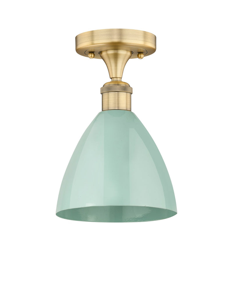 Innovations 616-1F-BB-MBD-75-SF One Light Semi-Flush Mount, Brushed Brass