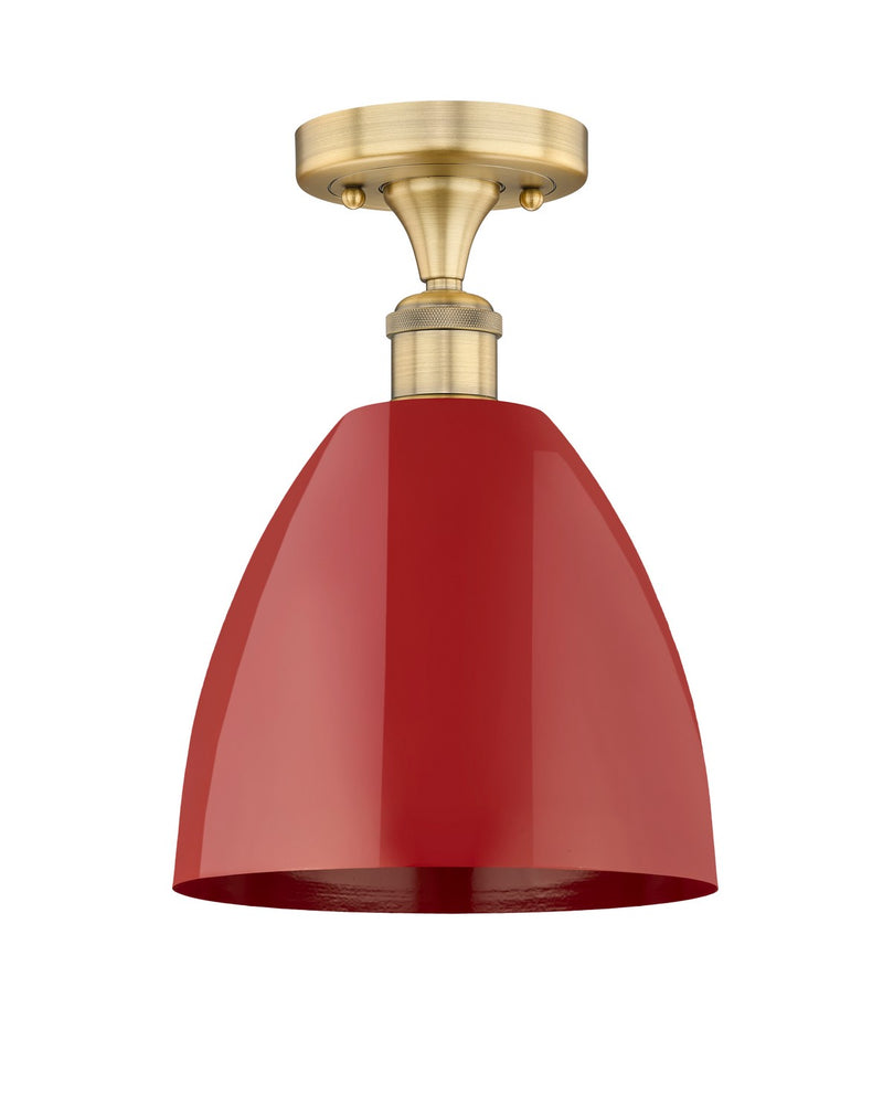 Innovations 616-1F-BB-MBD-9-RD One Light Semi-Flush Mount, Brushed Brass