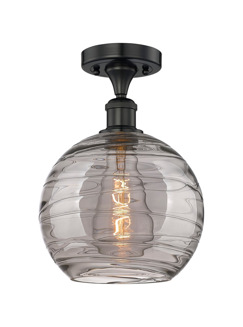 Innovations 616-1F-BK-G1213-10SM One Light Semi-Flush Mount, Matte Black
