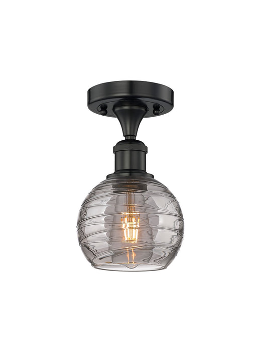 Innovations 616-1F-BK-G1213-6SM One Light Semi-Flush Mount, Matte Black