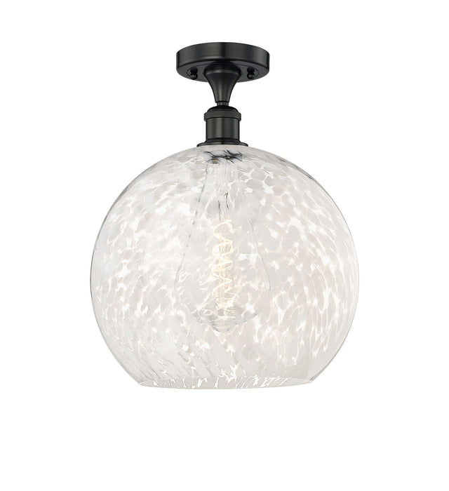 Innovations 616-1F-BK-G1216-14WM LED Semi-Flush Mount, Matte Black