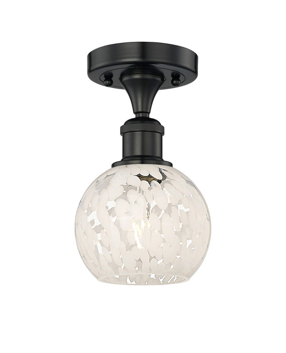 Innovations 616-1F-BK-G1216-6WM LED Semi-Flush Mount, Matte Black