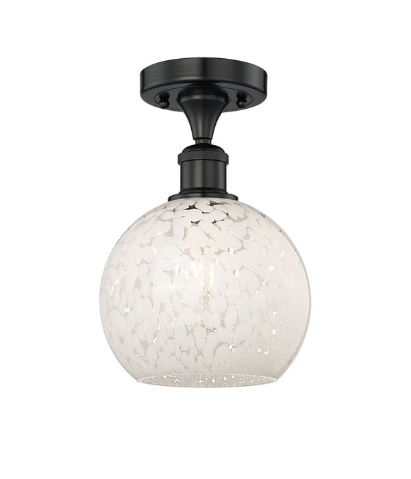 Innovations 616-1F-BK-G1216-8WM LED Semi-Flush Mount, Matte Black