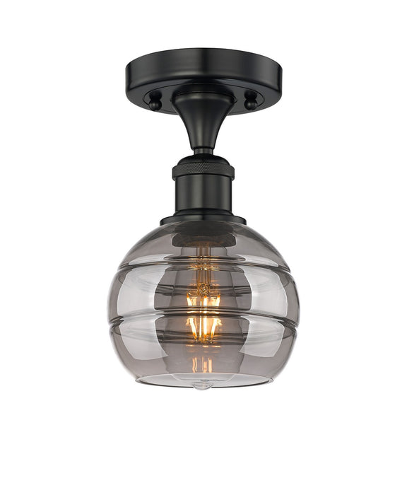 Innovations 616-1F-BK-G556-6SM One Light Semi-Flush Mount, Matte Black