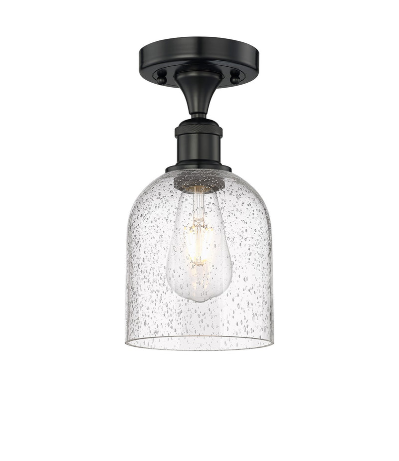Innovations 616-1F-BK-G558-6SDY One Light Semi-Flush Mount, Matte Black