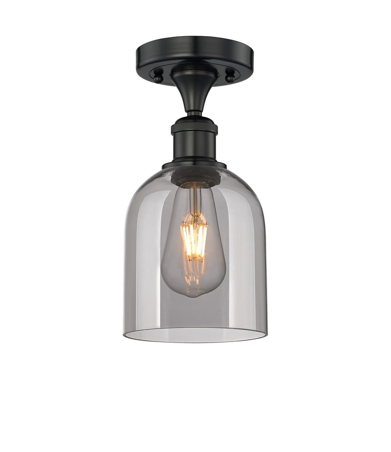 Innovations 616-1F-BK-G558-6SM One Light Semi-Flush Mount, Matte Black