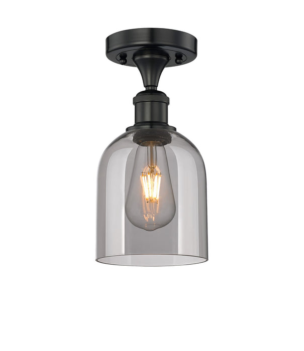 Innovations 616-1F-BK-G558-6SM One Light Semi-Flush Mount, Matte Black