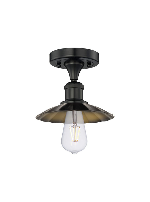 Innovations 616-1F-BK-M17-BK LED Semi-Flush Mount, Matte Black
